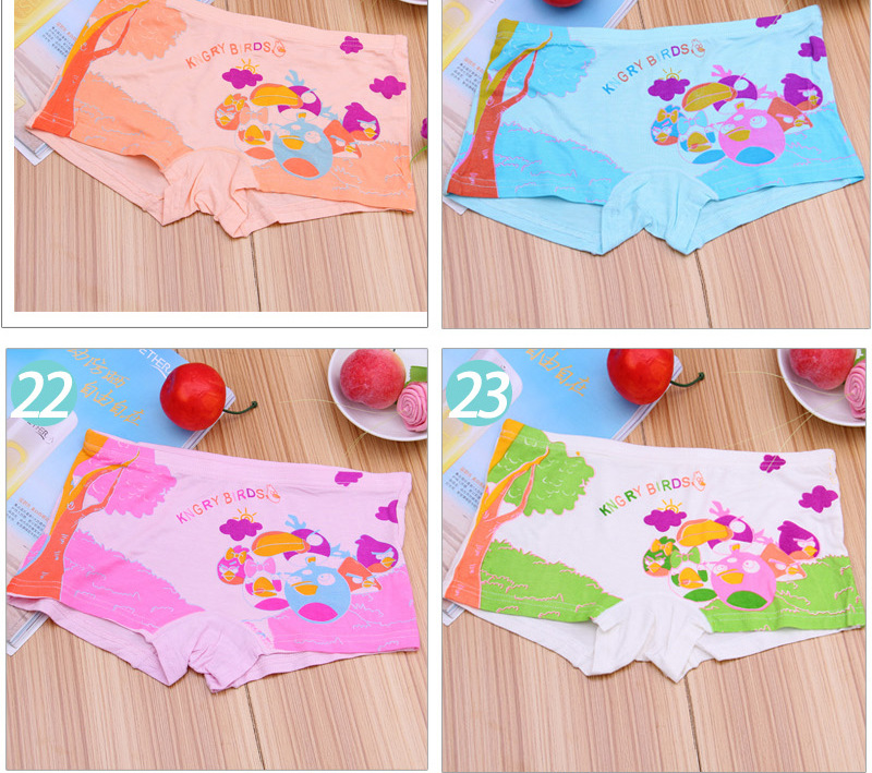 款印花儿童<em>内裤</em> 弹力纯棉<em>女童平角内裤全棉</em>内