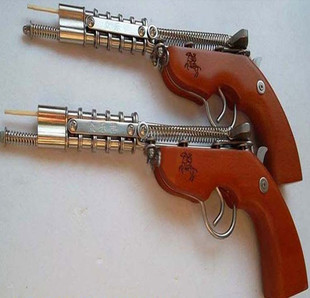 7080后怀旧传统玩具不锈钢洋火枪火柴枪链条枪链子枪