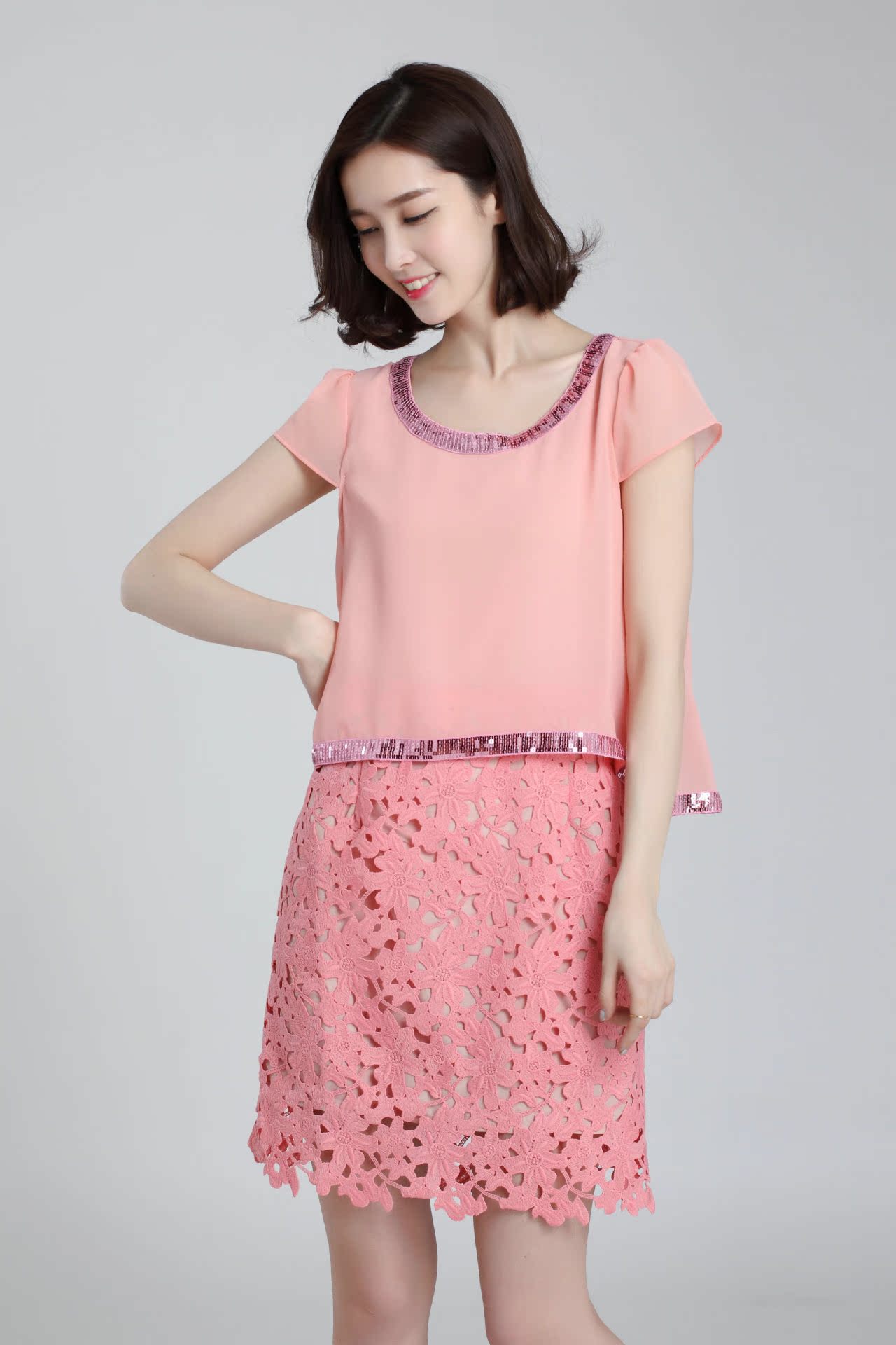 批发采购连衣裙-2014夏季连衣裙高端女装真丝