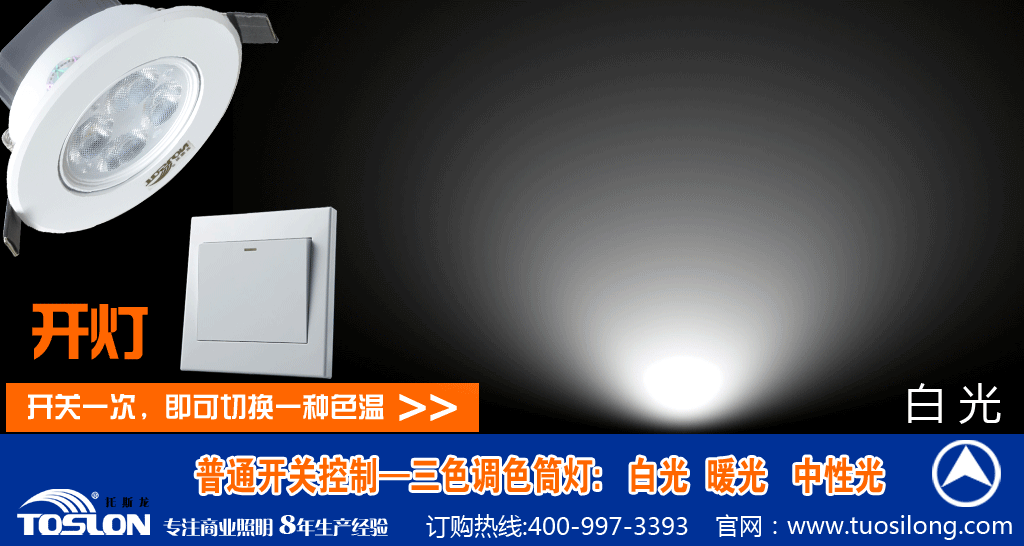 1024天花灯色温调光