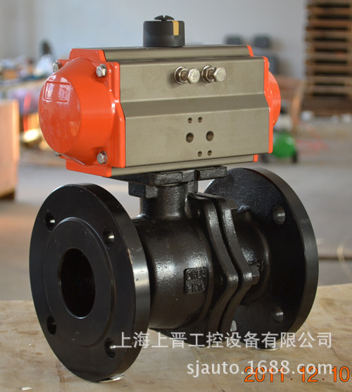 气动球阀,法兰式,阀体铸钢材质
