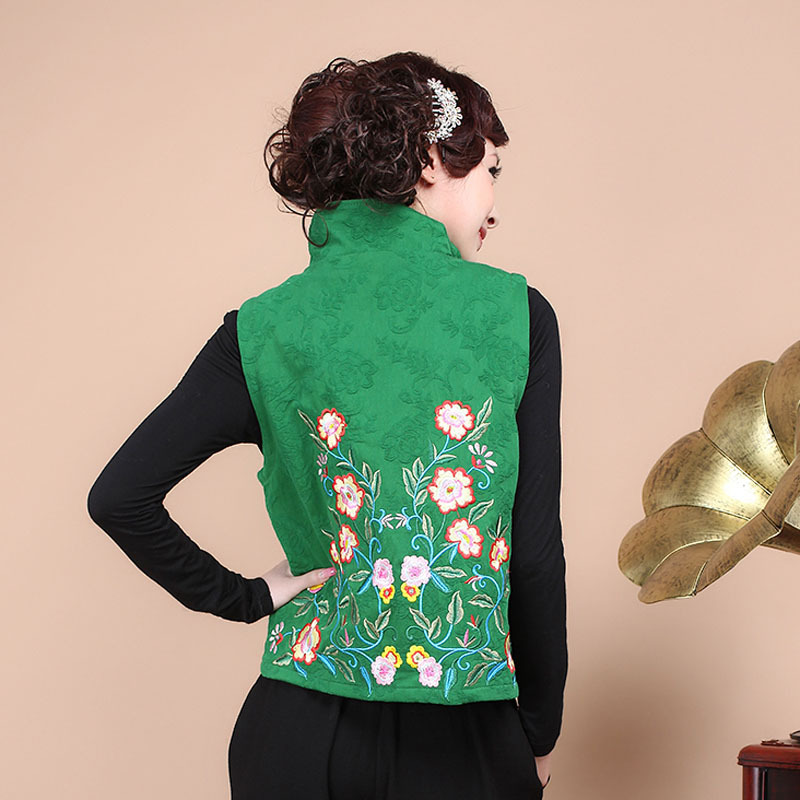 <em>高档</em>2014唐装女款<em>马甲女士</em>坎肩民族风中式刺