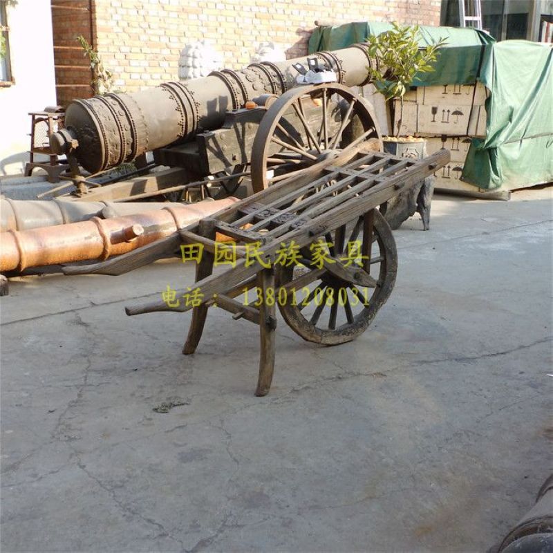 供应老手推车 古典老车 古代运输工具 人力手推车