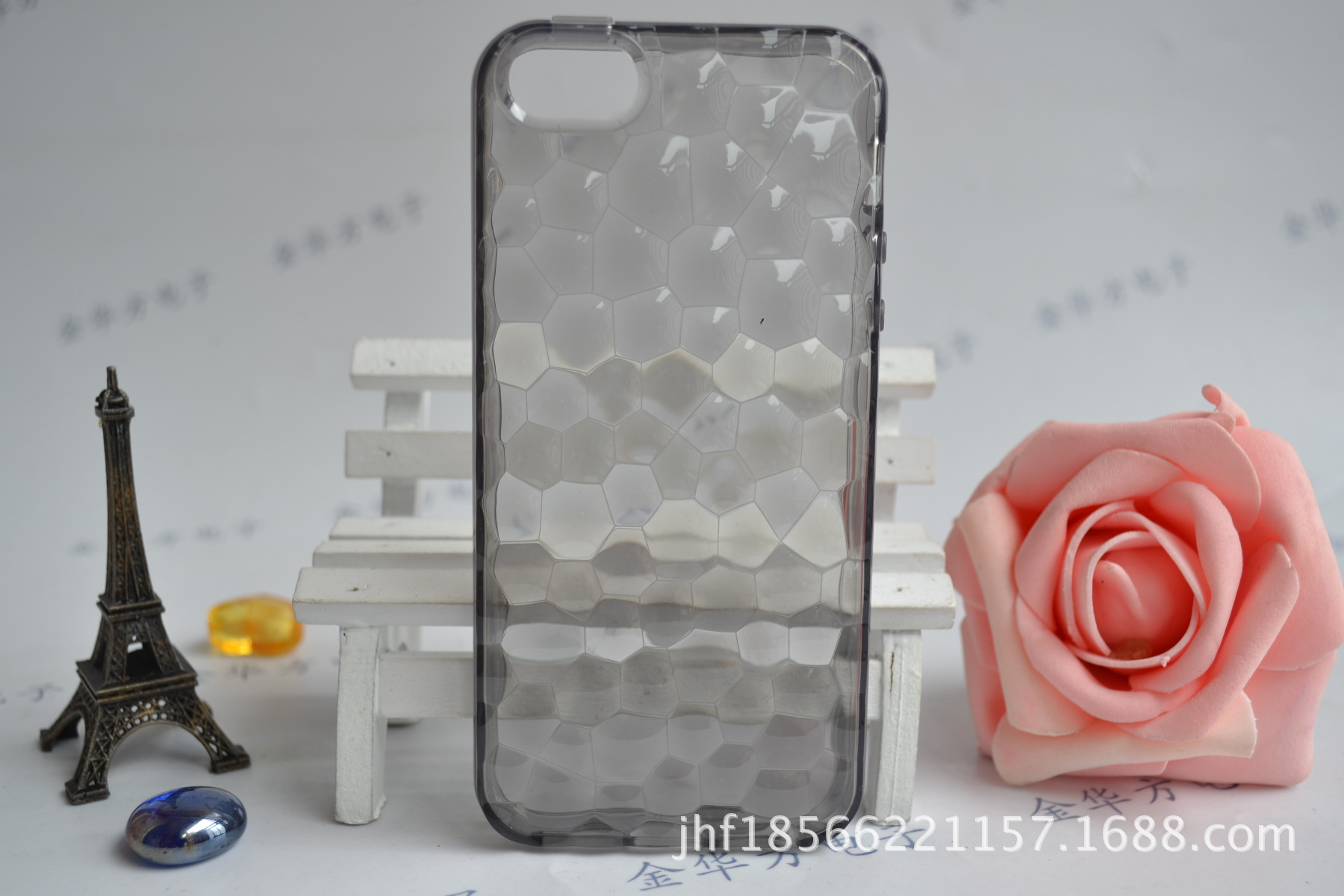 手机保护套-透明TPU水立方软壳 苹果4手机壳