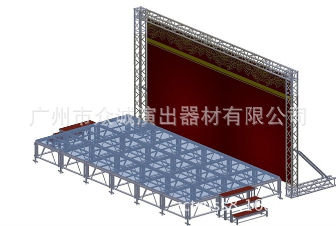 广州生产铝合金背景桁架 户外流动舞台背景架 工厂直销 价优质廉