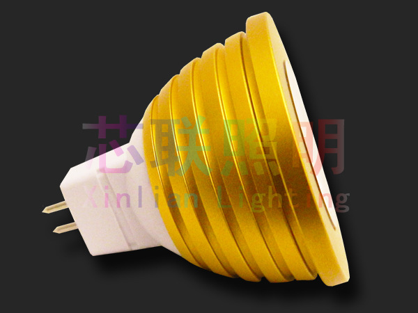 3W MR16射灯 金色2