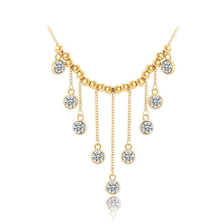 丽银\/丽贝丽影 水晶水晶项链韩版女项链吊坠时