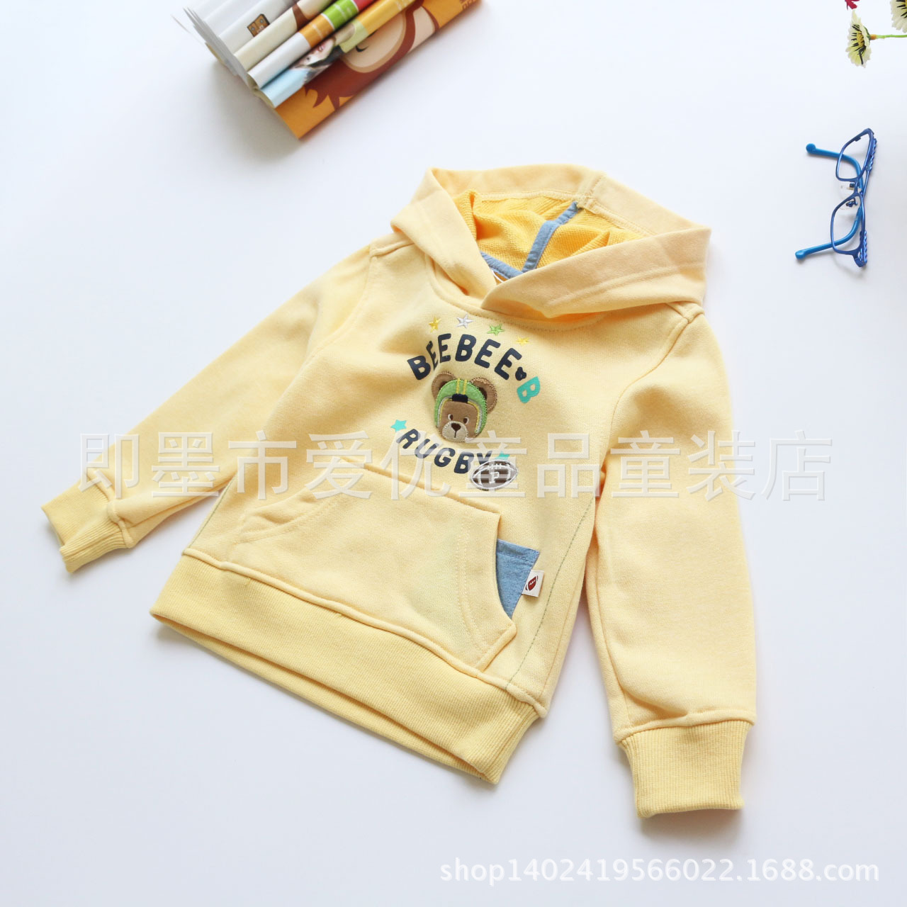 童卫衣-儿童小熊卫衣 韩国外贸原单童装 男童卡