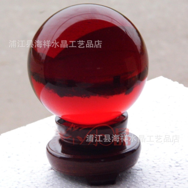 厂家直销 水晶批发k9 红色水晶光球 创意商务礼品,镇宅招财