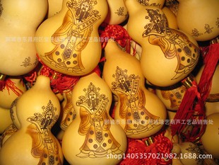 天然工艺 亚腰葫芦 烙画财神到 招财纳福 辟邪保平安