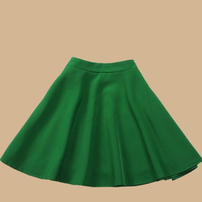 时尚女装 代理加盟 2014春夏装绿色蓬蓬短裙 半