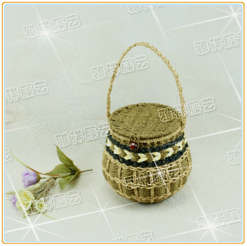 植物藤编茶叶包装罐