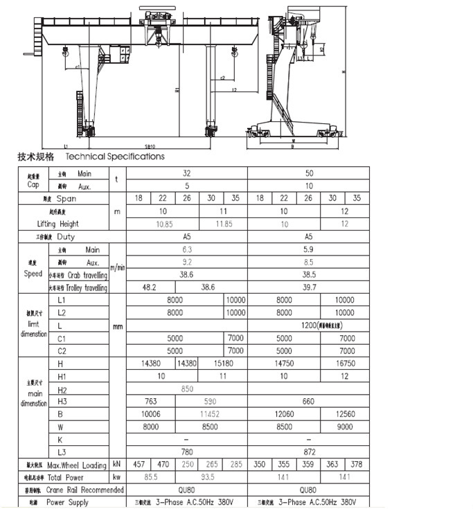 厂家直销 特价供应 门式起重机 l型单主梁门式起重机 包安装