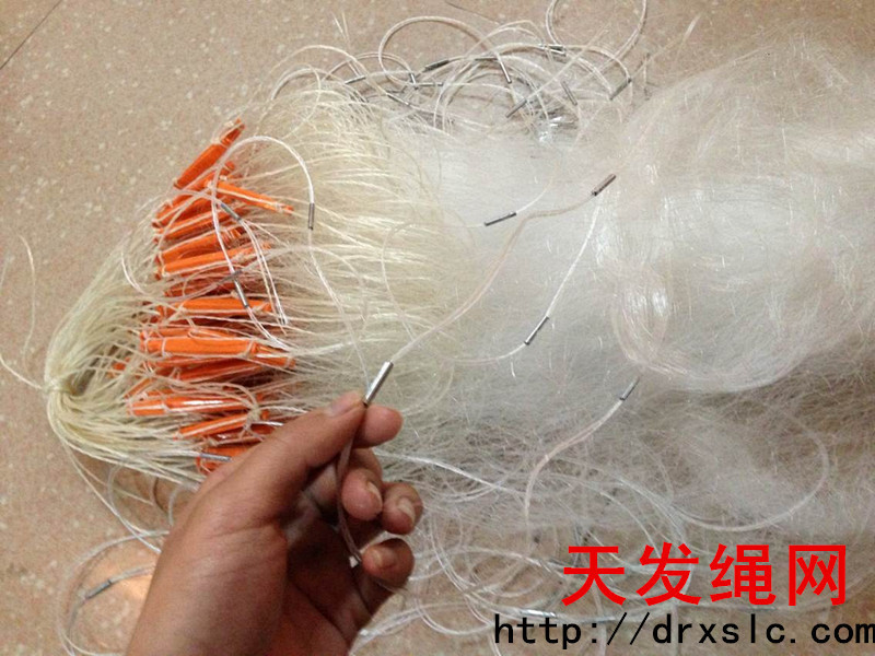 三层粘鱼网 白色2米高 60米长 净重1.6斤 实物
