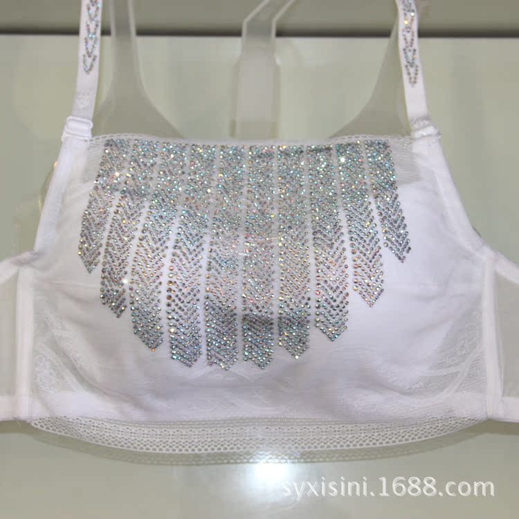 【镶钻彩钻亮钻<em>抹胸</em>式<em>文胸</em>带<em>钻</em>水钻防走光聚拢