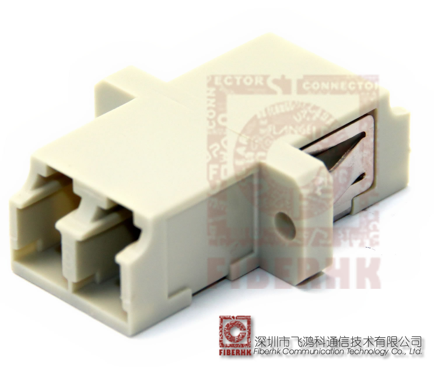 LC 双通有法兰对称无窗灰色适配器1