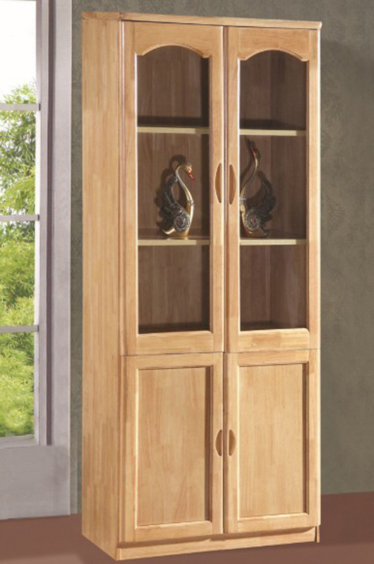 工厂直销品质保证橡木实木书柜文件柜三门1.2米顺德家具