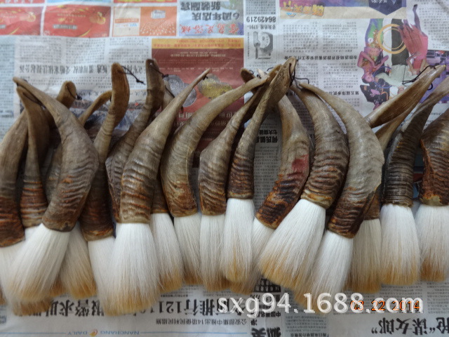 3.21会【批发】山羊角兼毫毛笔 抓笔 书画家推荐用笔 毛笔 收藏 图片_高清大图 - 阿里巴巴