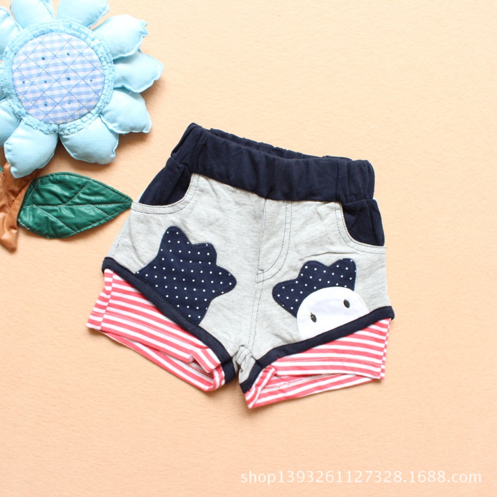 贸童装 韩版allo lugh夏款 儿童<em>短裤</em> <em>纯棉短裤</em> 童