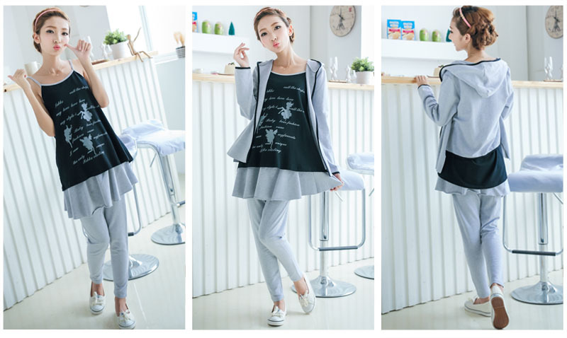 <em>孕妇</em>装-<em>孕妇</em>装<em>秋装</em> 哺乳套装 <em>开衫</em>卫衣<em>外套</em>+哺