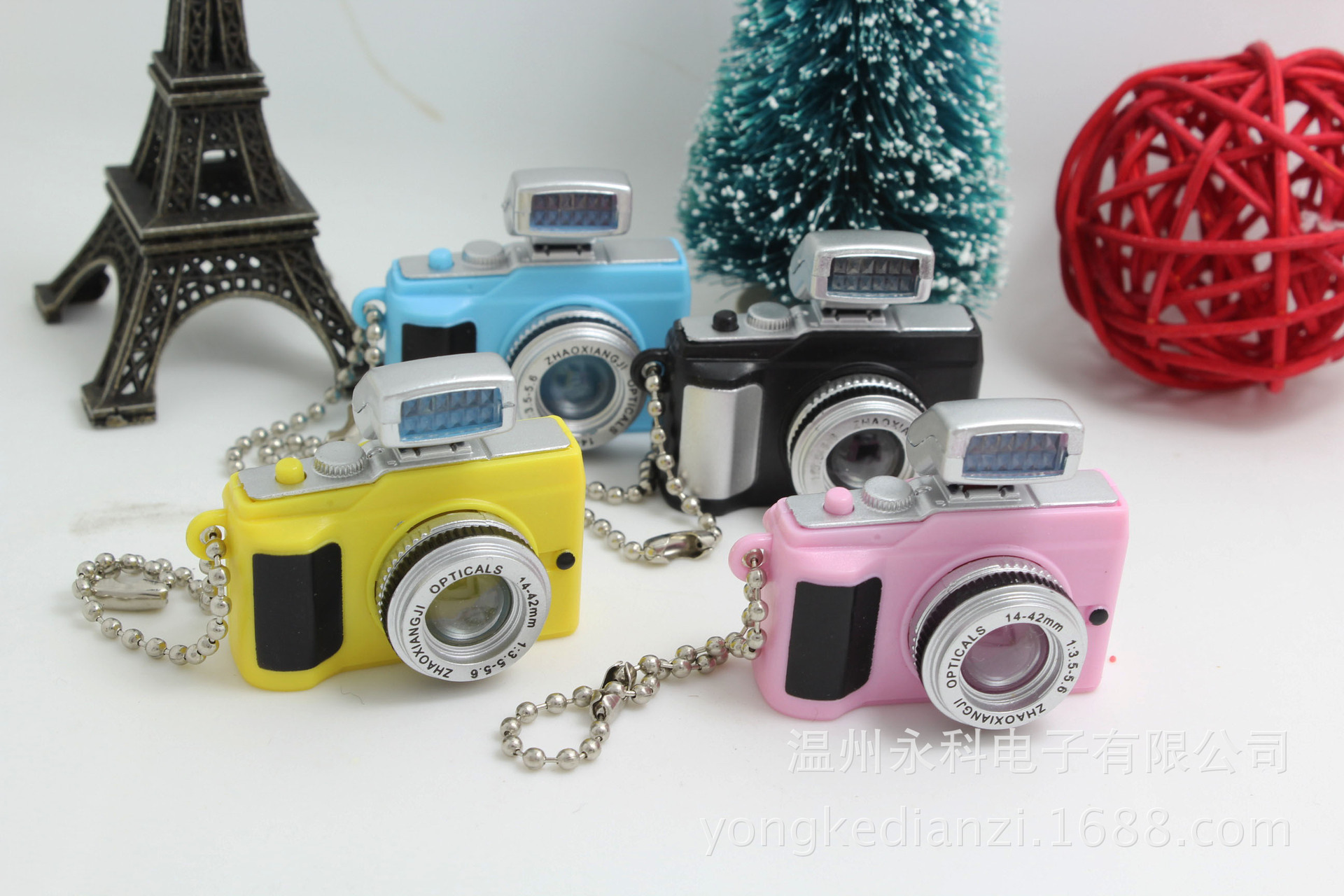 批发采购钥匙配饰-6#相机LED发声发光钥匙扣