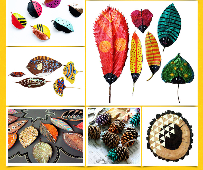 办公,文教 美术,书法,绘图用品 美术颜料 美乐 儿童创意树叶画画套装