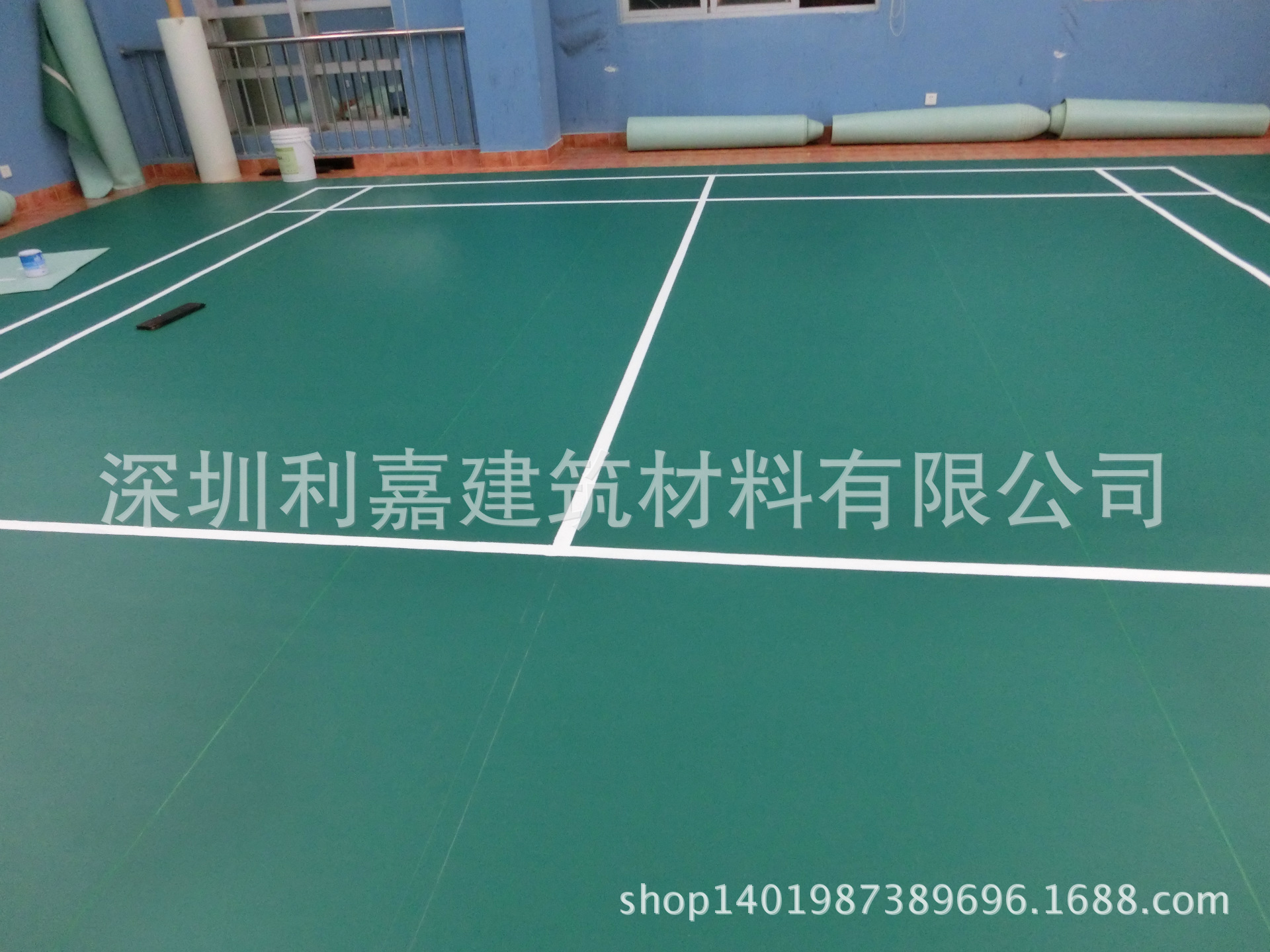 羽毛球耐磨弹性地胶