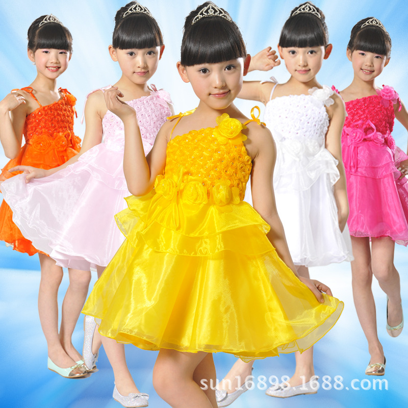 <em>儿童礼服裙公主</em>裙<em>女童</em>连衣裙舞蹈服 <em>幼儿</em>舞台
