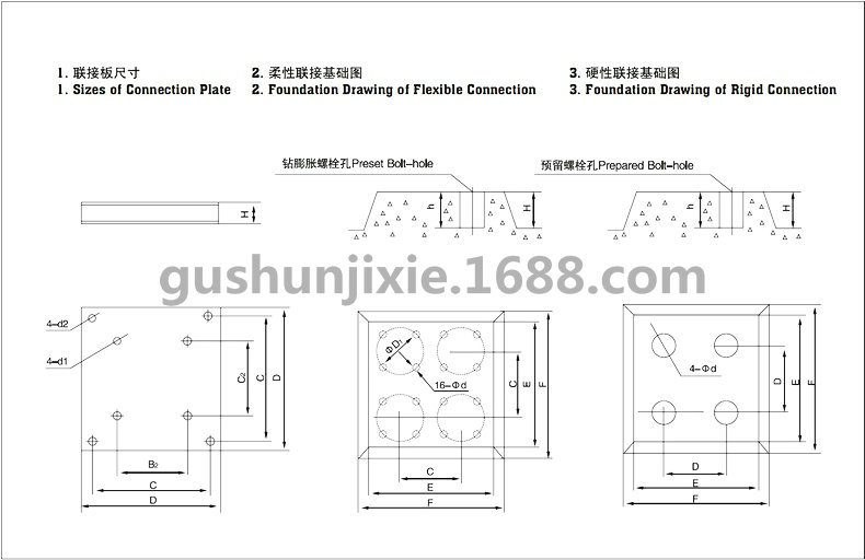 底腳安裝示意圖