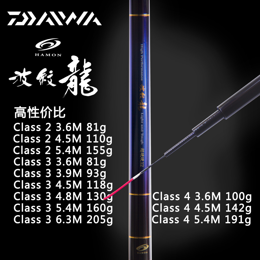 日本进口达亿瓦daiwa波纹龙硬调超硬超硬硬手竿鱼竿专卖