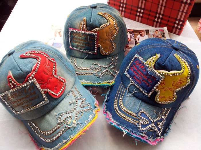 发采购帽子- 磨白做旧牛仔帽子 女 韩版潮帽 水