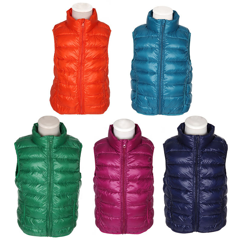 2014优衣<em>童装羽绒</em>服立领<em>马甲</em> <em>薄</em>款保暖背心儿