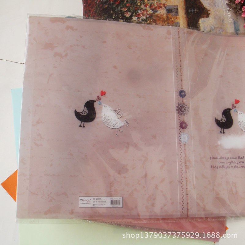 【可爱卡通40页韩版资料册 学生文件夹 试卷夹