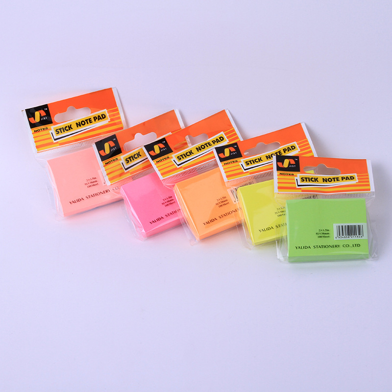 Factory direct sales of 51x38mm fluorescent paper sticky notes, mini fluorescent paper instant notes, square N-times stickers wholesale pic 21