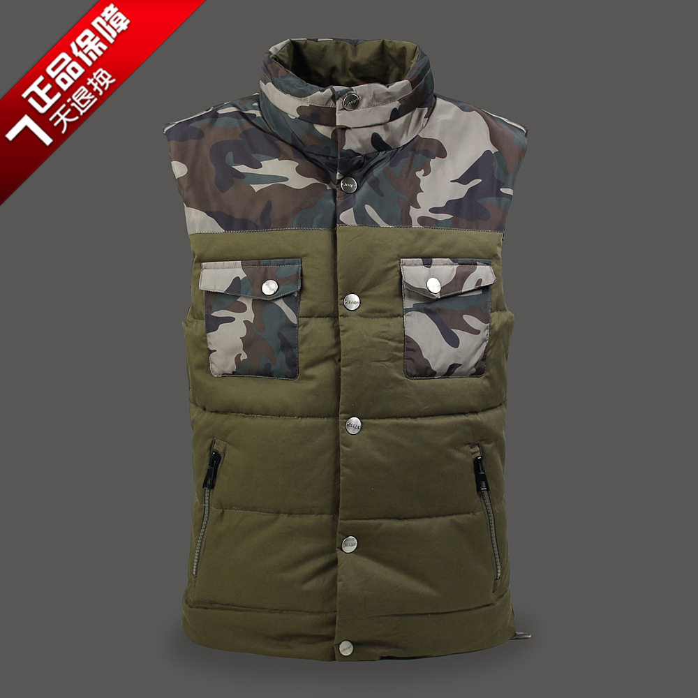 春秋冬<em>男士立领迷彩</em>羽绒<em>马甲</em> 羽绒<em>背心</em>男 新款