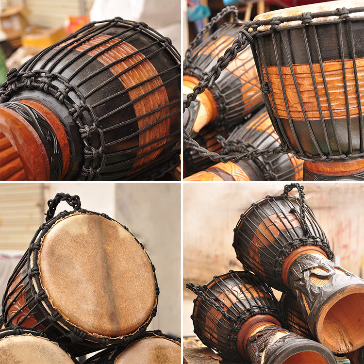 djembe 印尼鼓 非洲手鼓12英寸 高60cm雕刻打击乐器2641