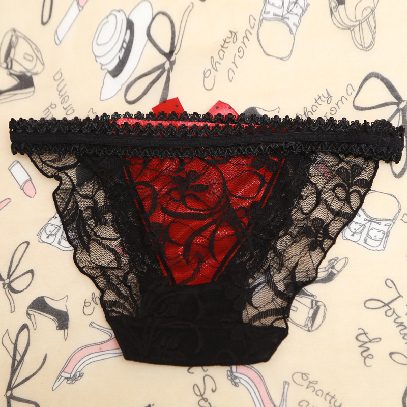 【批发 性感女士 <em>内裤</em>女 日单可爱蕾丝女三角裤
