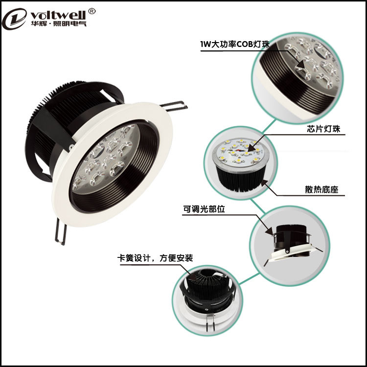 001筒灯产品细节展示