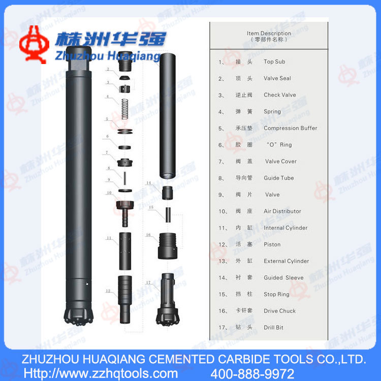 cir110低风压潜孔冲击器 高品质 高性能 使用寿命长图片_3