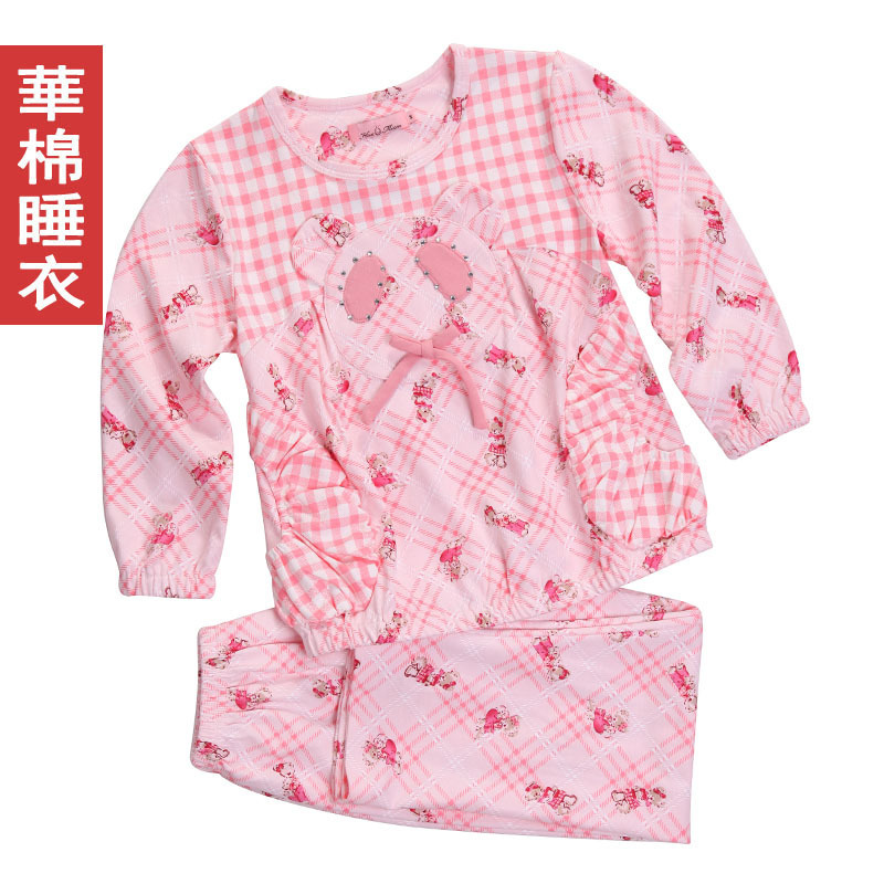 <em>儿童睡衣</em>纯棉女童<em>春秋</em>款<em>长袖</em>睡衣套装夏季可爱