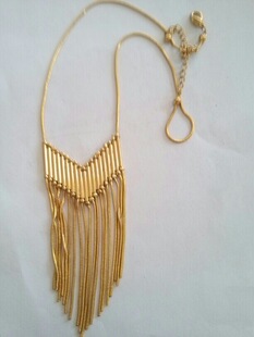 批发采购项链-供应亚光色流梳项链,铜管项链批