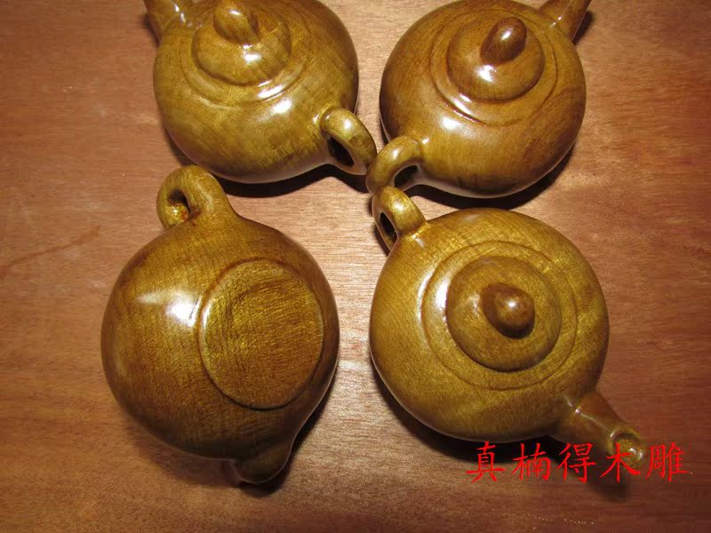 木雕工艺品 金丝楠木小件\把件\小茶壶\把把胡 小巧玲珑\造型美观