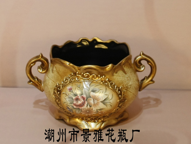 批发采购陶瓷工艺品-陶瓷花瓶JY22095赤色批