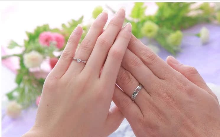正品925纯银 戒指 结婚戒指 情侣戒指 韩首饰 男女戒指