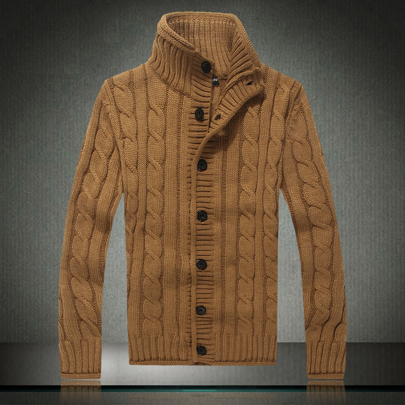 微信代理 代发 精品<em>男装</em> 春款男士 立领<em>开衫毛衣</em>