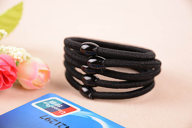 批发采购发饰、头饰-R1532 0.4串珠<em>头发皮筋</em> 