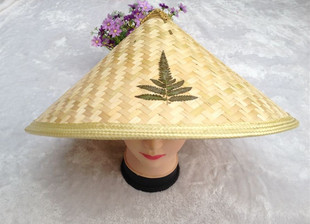 厂家直销纯天然竹编草帽大沿草帽斗笠 旅游防雨帽越南帽竹子帽子