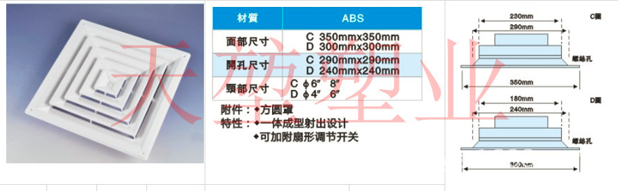 ABS散流器