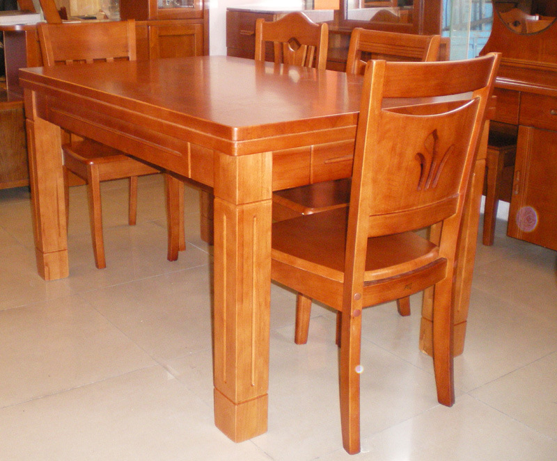 厂家直销品质保证批发橡木实木餐桌餐台椅1.35米方台326#