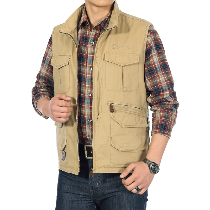 【2806<em>战地吉普</em>钓鱼<em>马甲</em> 休闲男士多袋夏季网